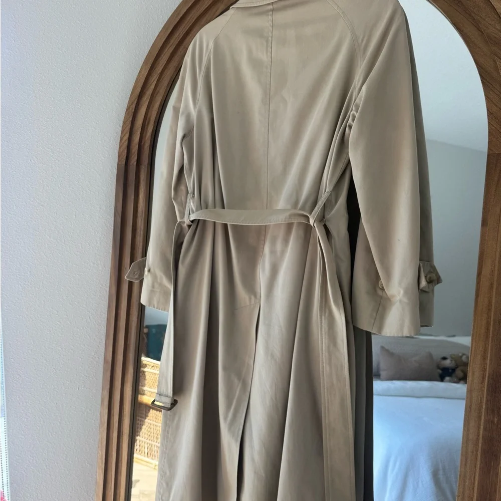 Vintage Burberrys London Trench Coat Nova Check Lined Beige Belted Classic - Picture 13 of 14